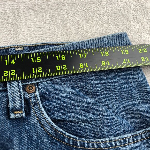 Wrangler Mens Work Jeans Size 38x30 Straight Leg Classic Relaxed Blue Denim - Picture 4 of 16